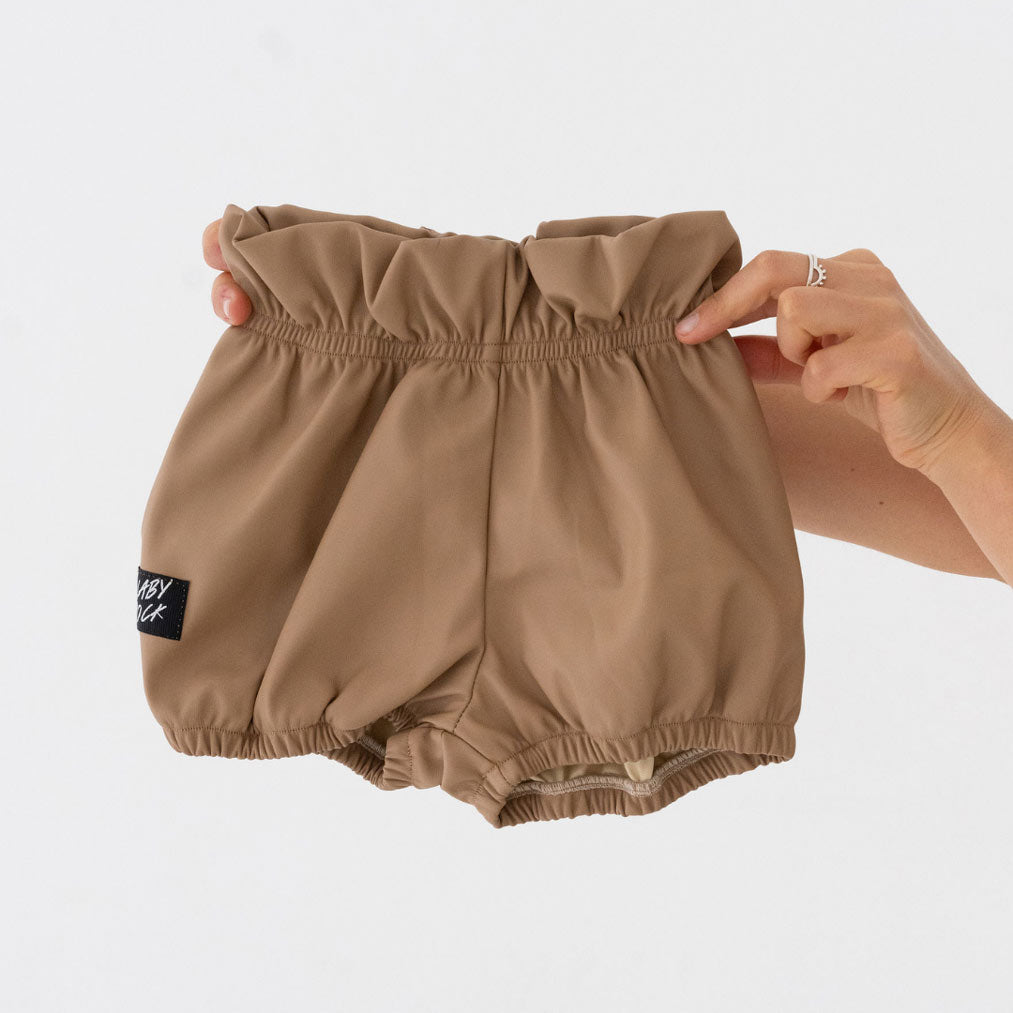 Tan Vegan Leather Bloomers/ Shorts