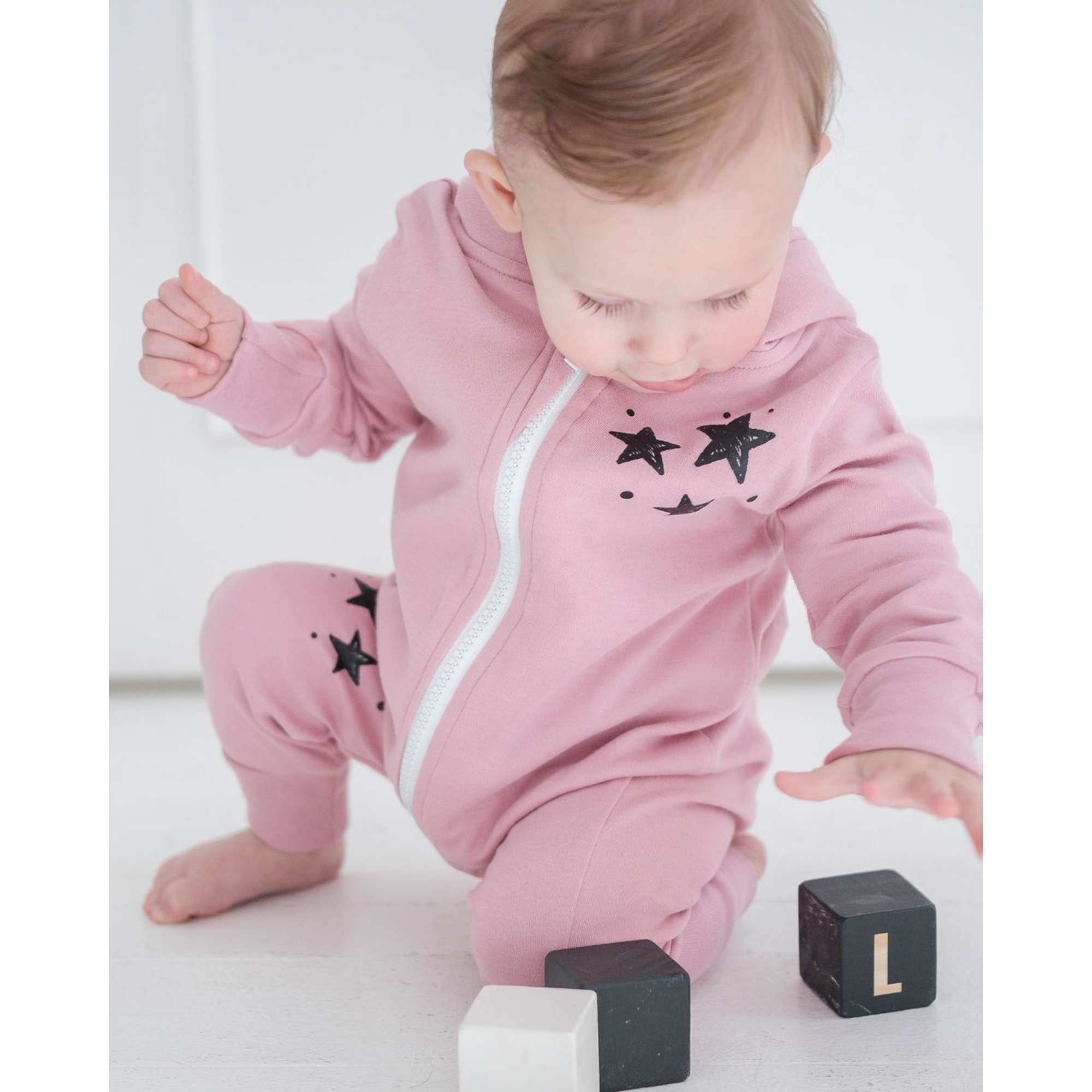 Zip-up Onesie with Hood – To The Moon & Back