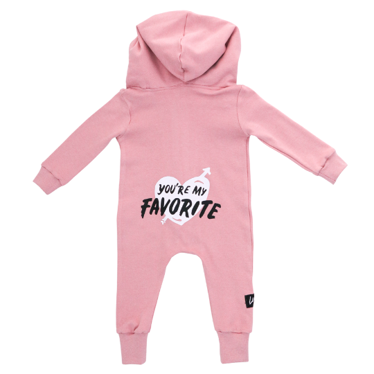 Zip-up Onesie with Hood – You are my Fav