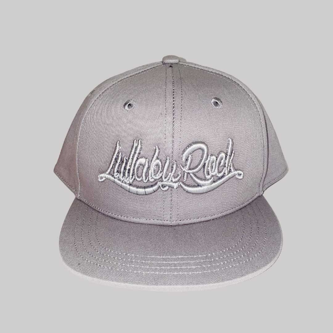 LR Logo Flat Peak Cap – Grey