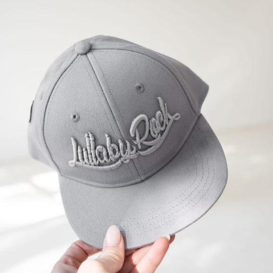 LR Logo Flat Peak Cap – Grey