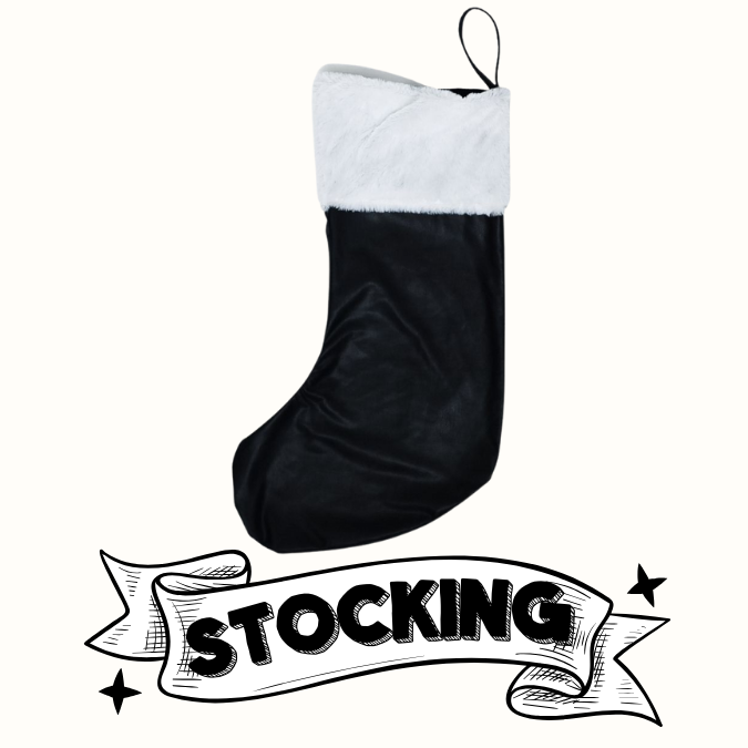 XL Monochrome Vegan leather Stocking