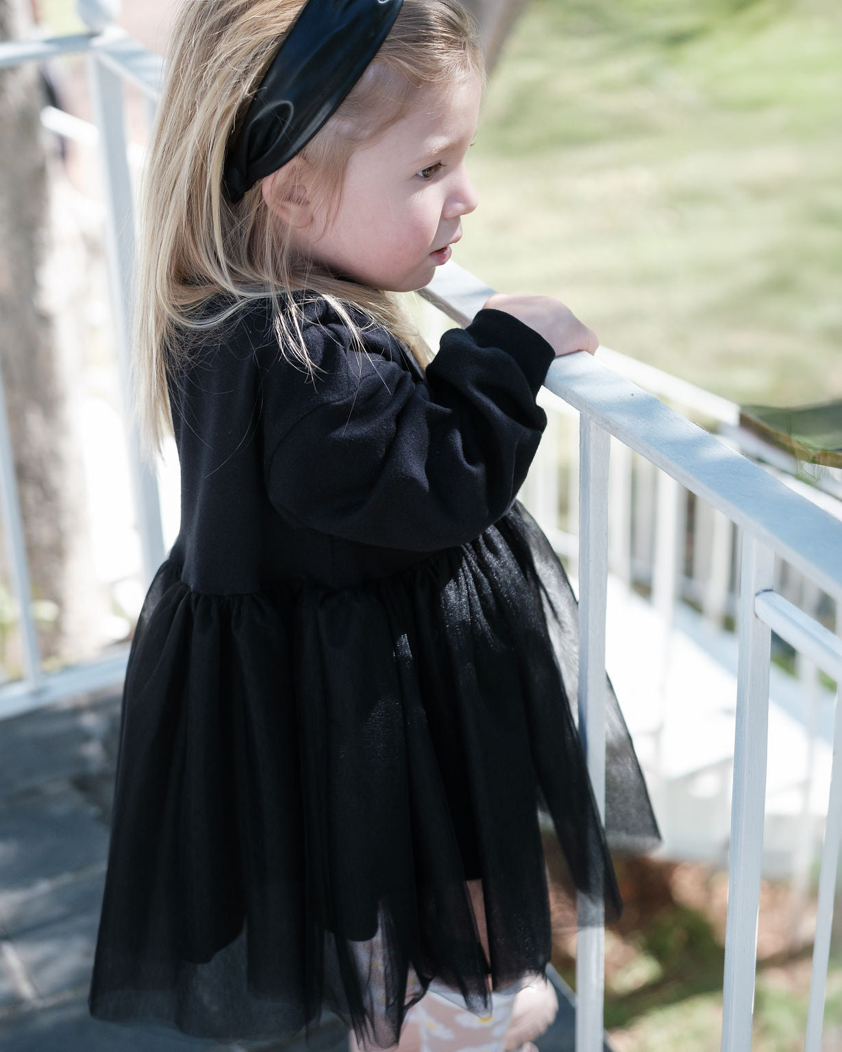 Supernova Oversized Sweatshirt Tutu Dress in Black
