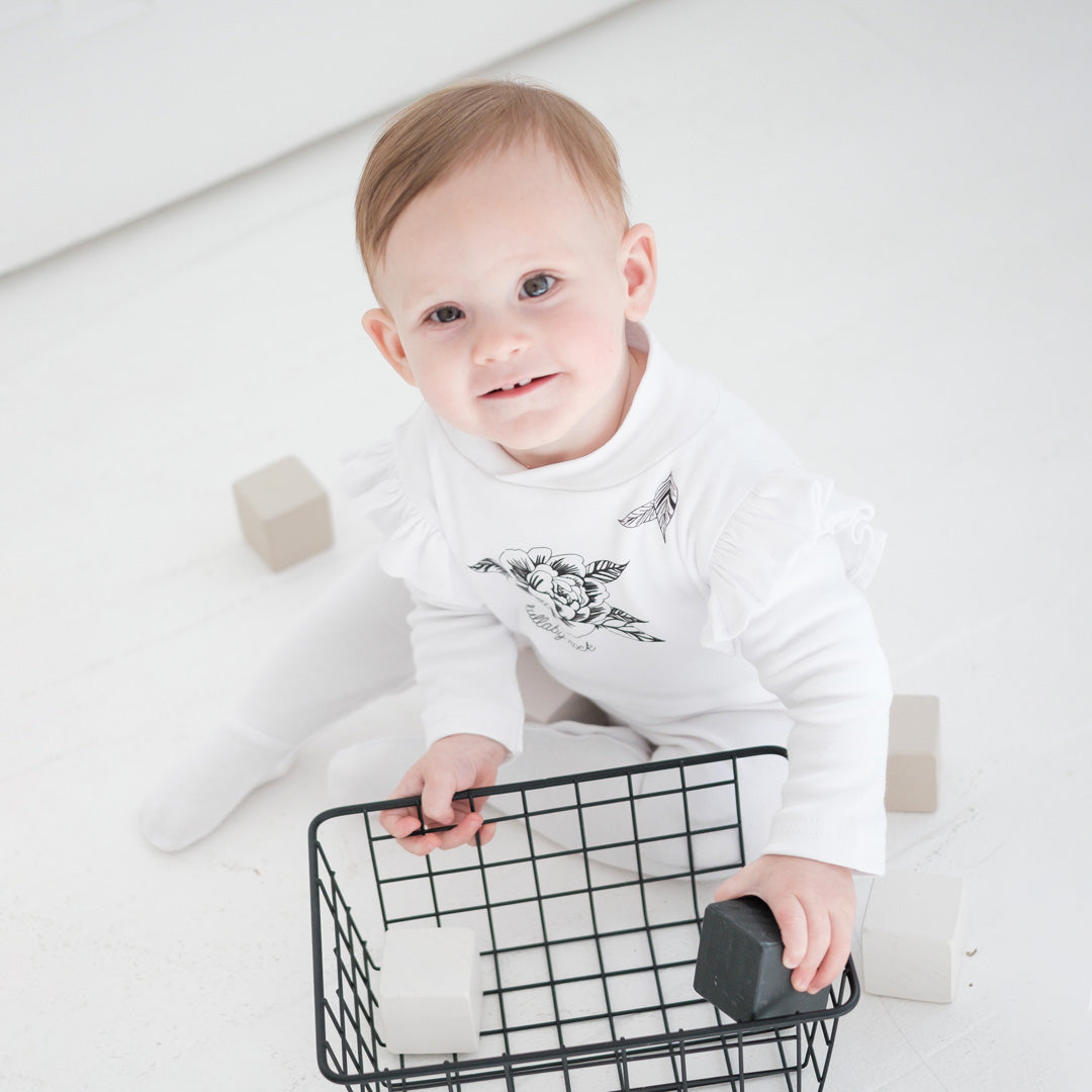 Sweet Peonie Frill - Footed Frilled Onesie