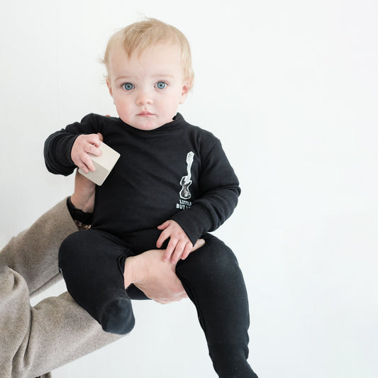 Little but loud - Footed Onesie