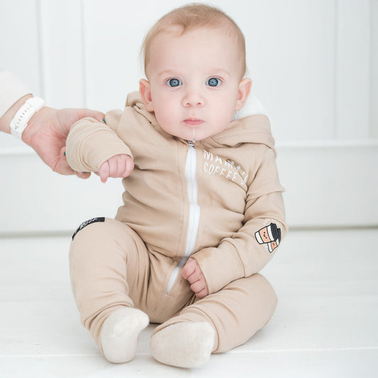Mamma's Coffee Date - Zip Up Onesie