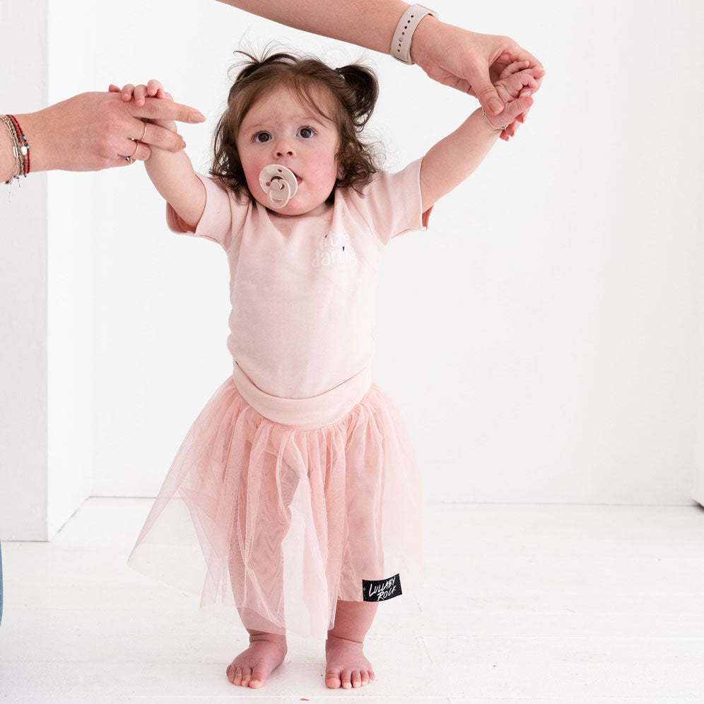 Mini-graphic onesies & Vests – Blush – Little Darling