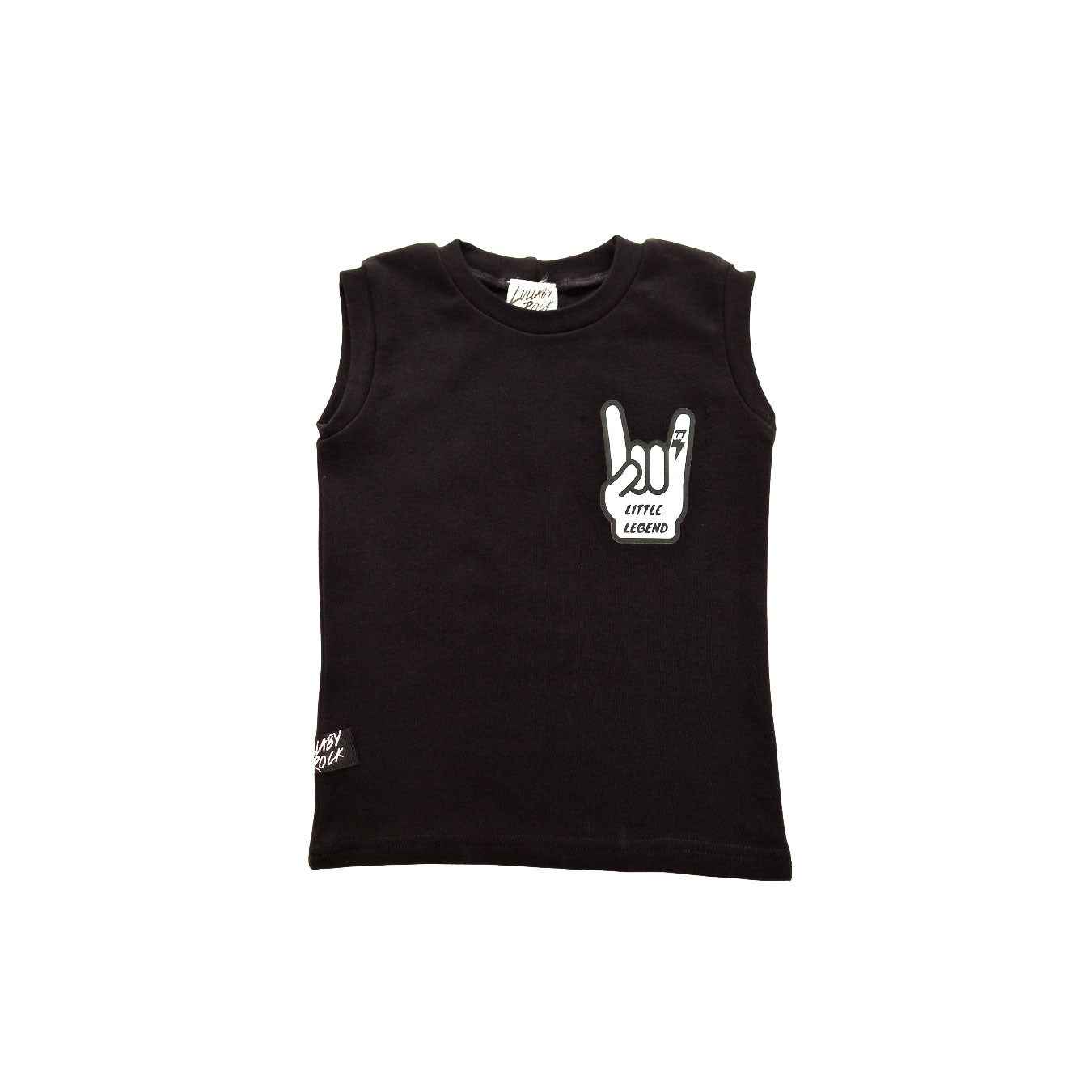 Mini-graphic onesies & Vests – Black – Little Legend