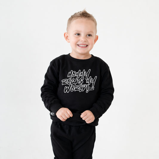 Mommy Rocks my World - Black