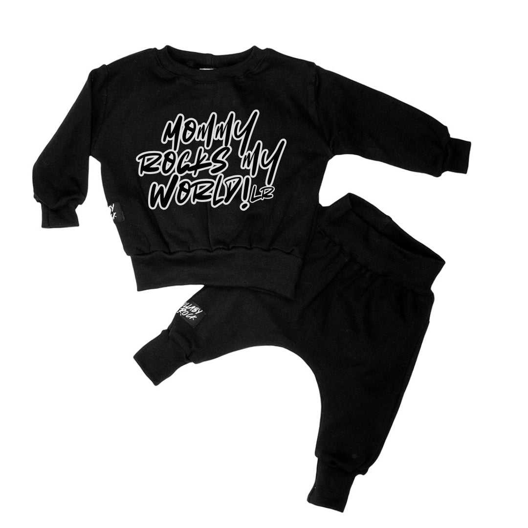 Mommy Rocks my World - Black