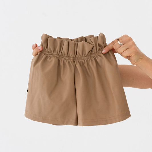 Tan Vegan Leather Bloomers/ Shorts