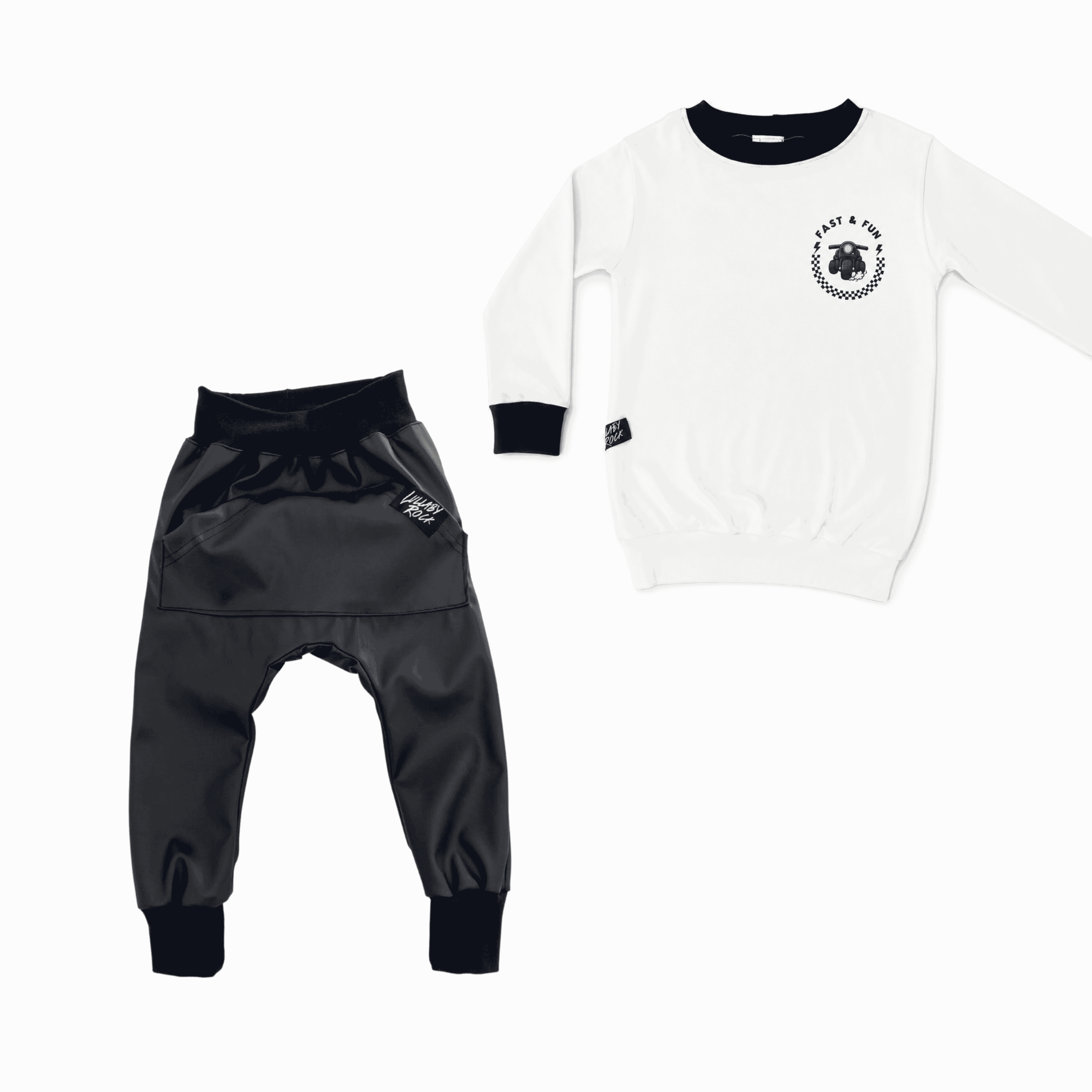 They see me Rollin Sweatshirt & leather Joggers