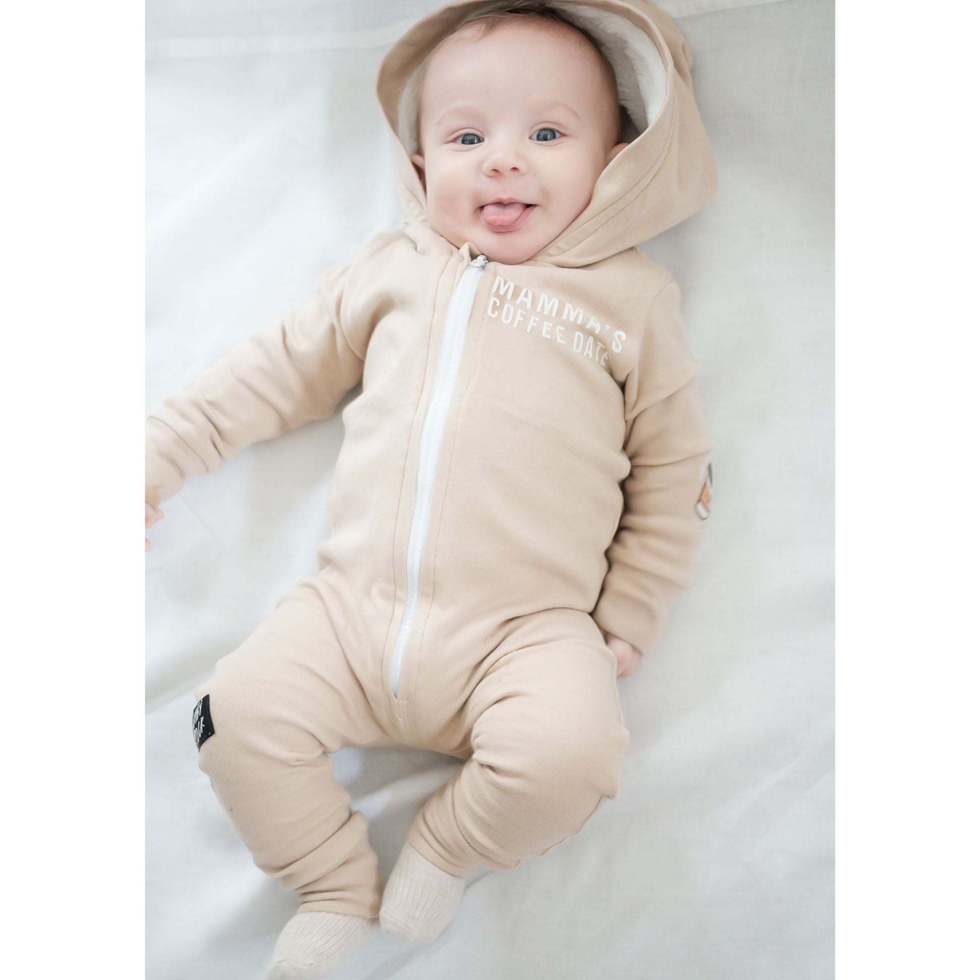 Mamma's Coffee Date - Zip Up Onesie