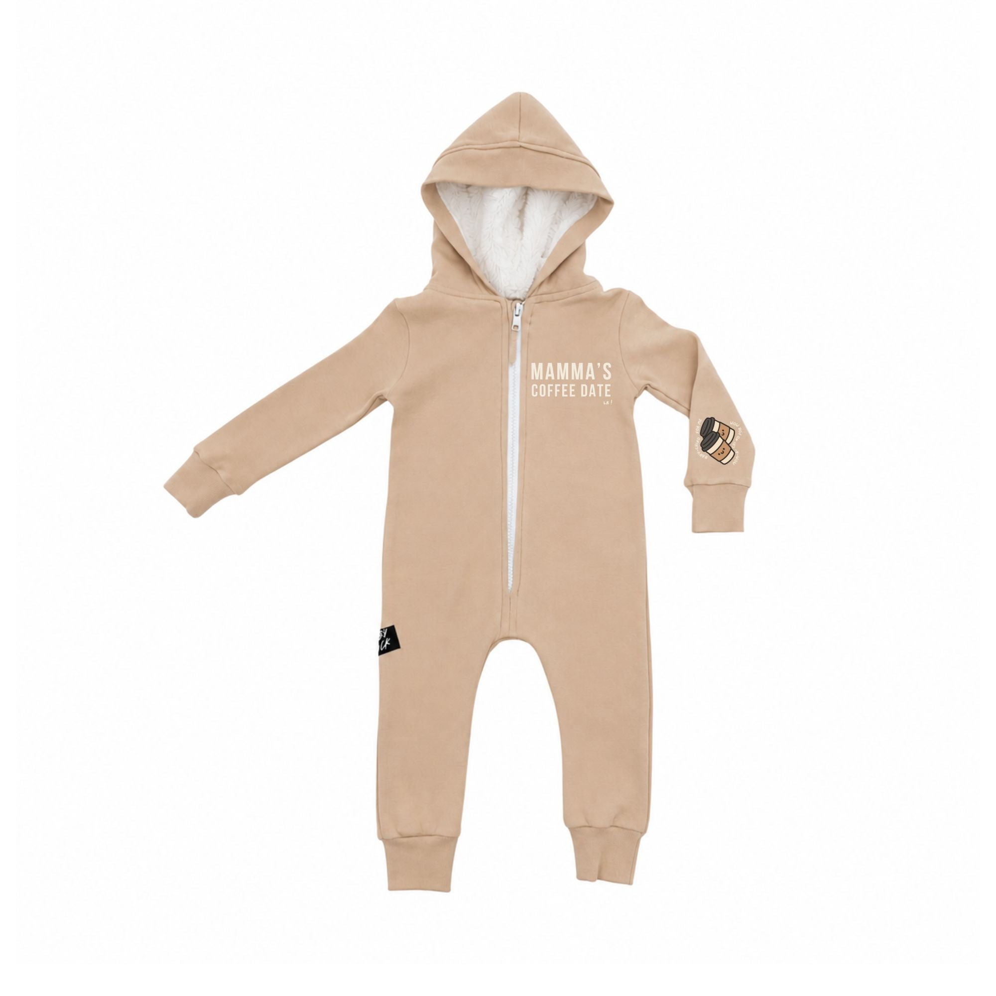 Mamma's Coffee Date - Zip Up Onesie