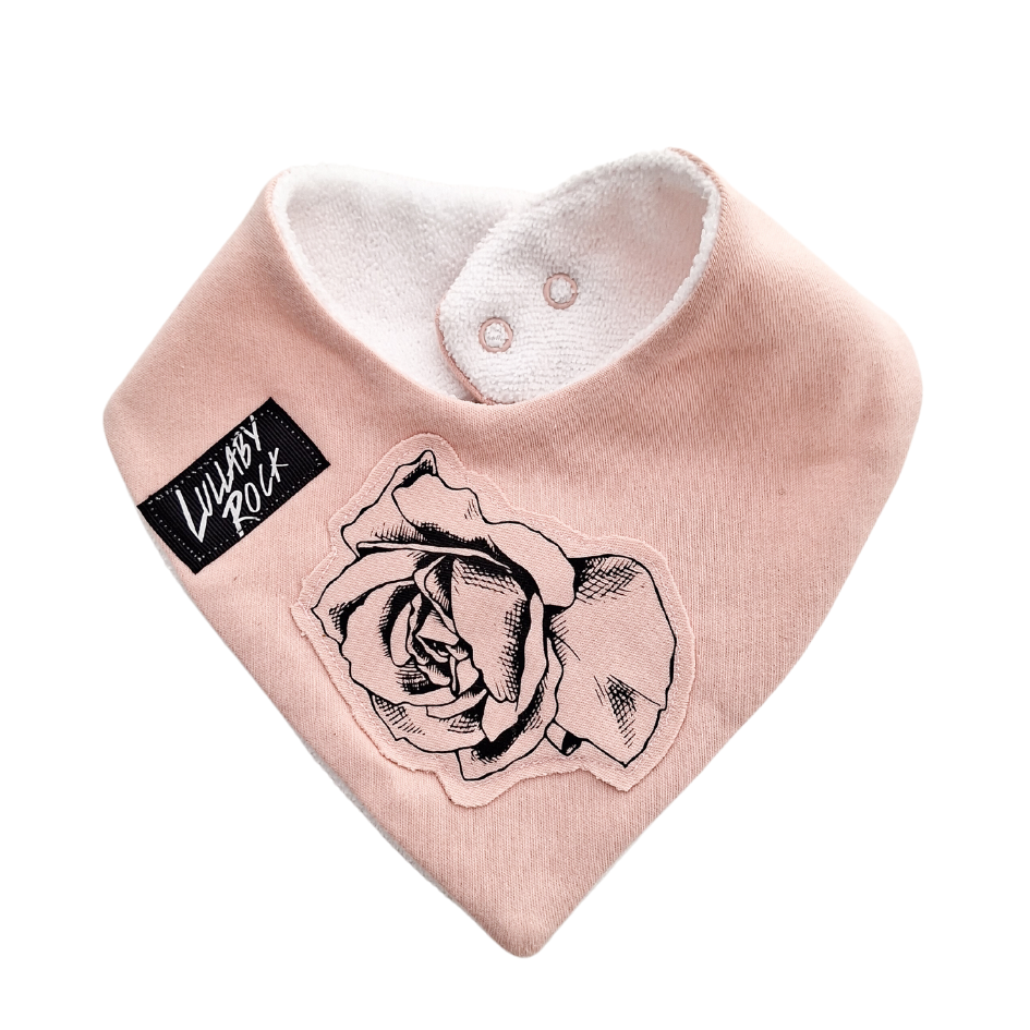 Wild Flower Blush Bandanna Bib