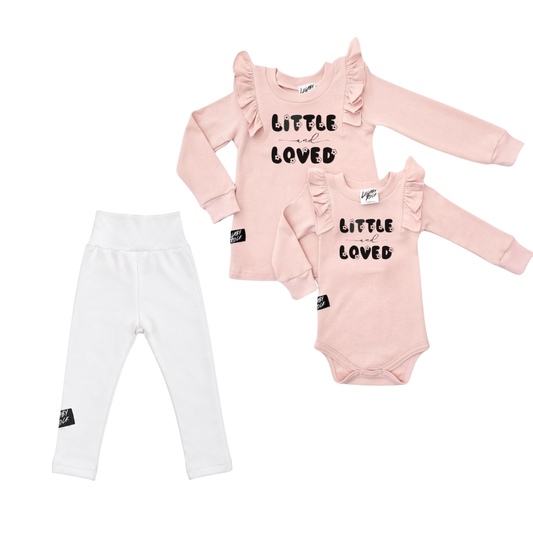 Little & Loved  white tights Set