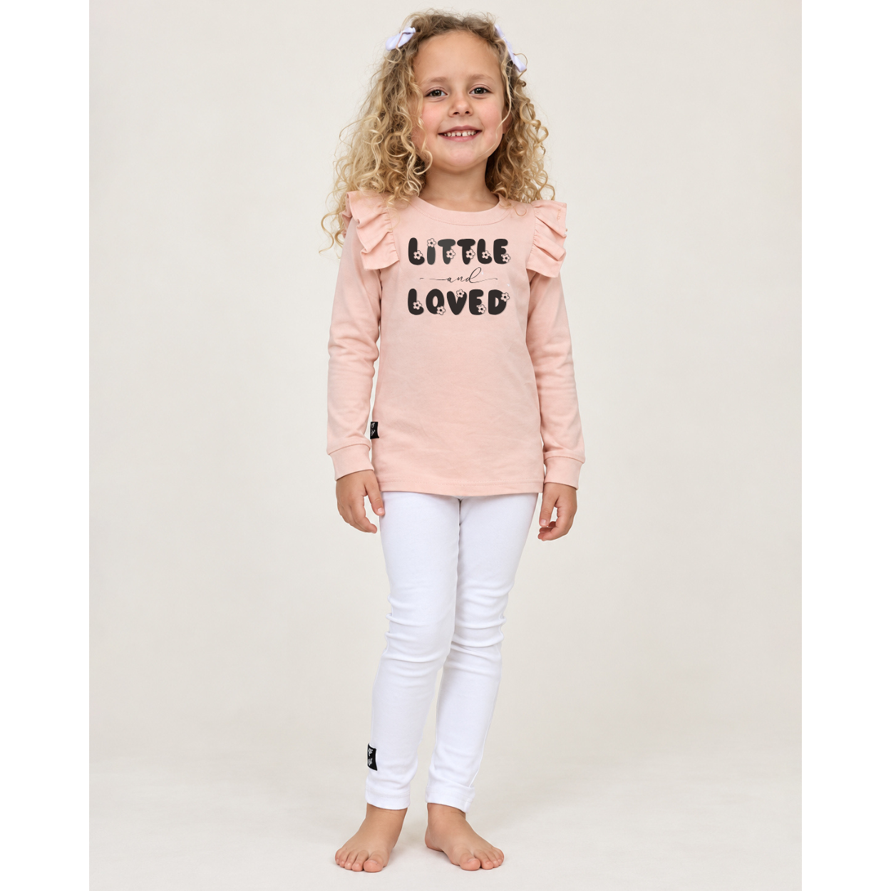 Little & Loved  white tights Set