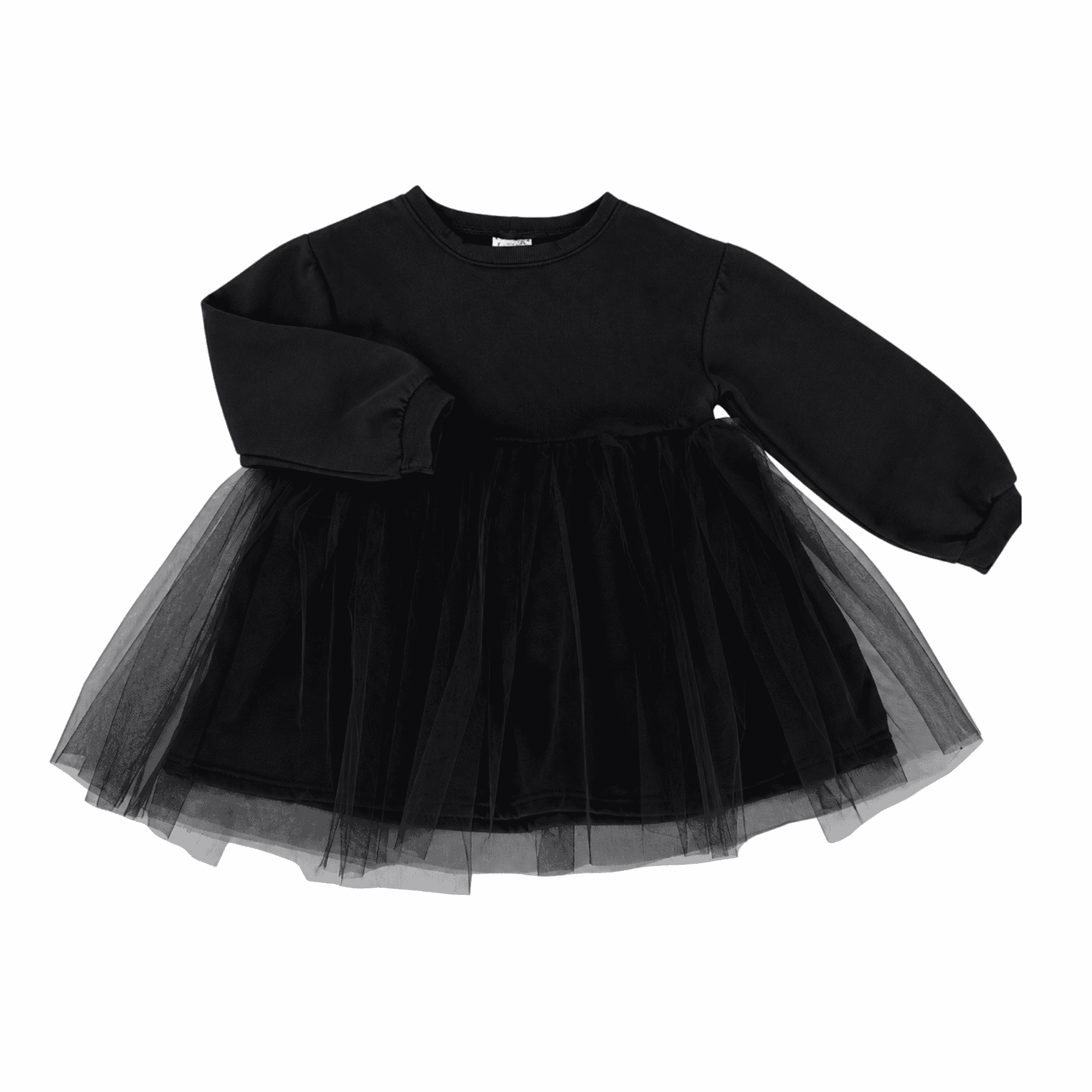 Supernova Oversized Sweatshirt Tutu Dress in Black