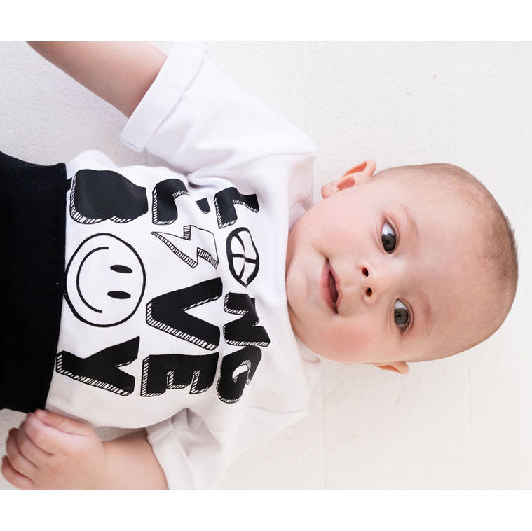 Long Live Boyhood Onesie/Tee & Leather Shorties Set