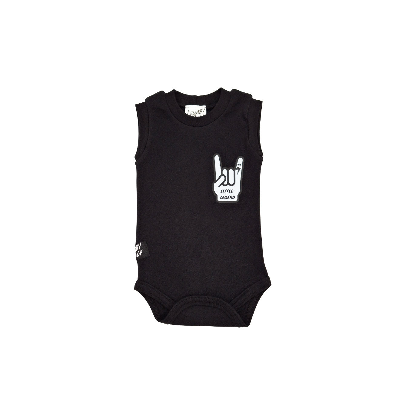 Mini-graphic onesies & Vests – Black – Little Legend