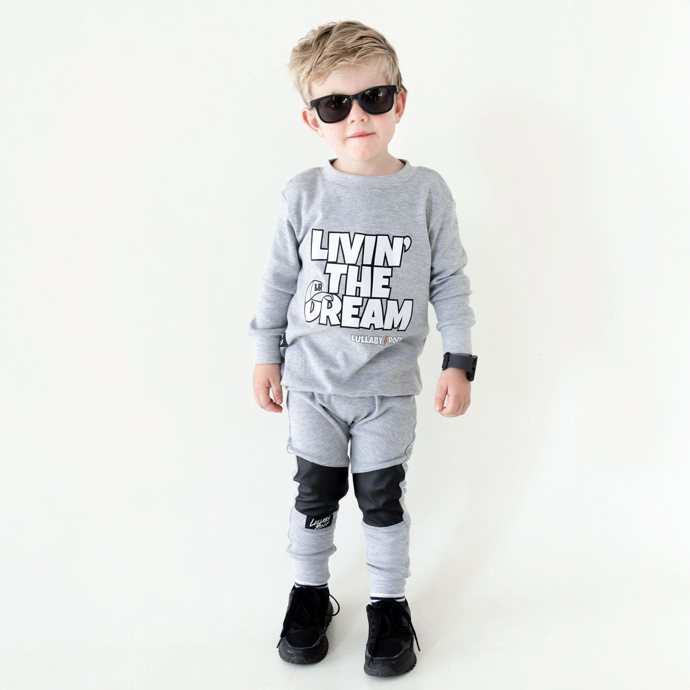 Livin The Dream Top & Biker pants set in Grey