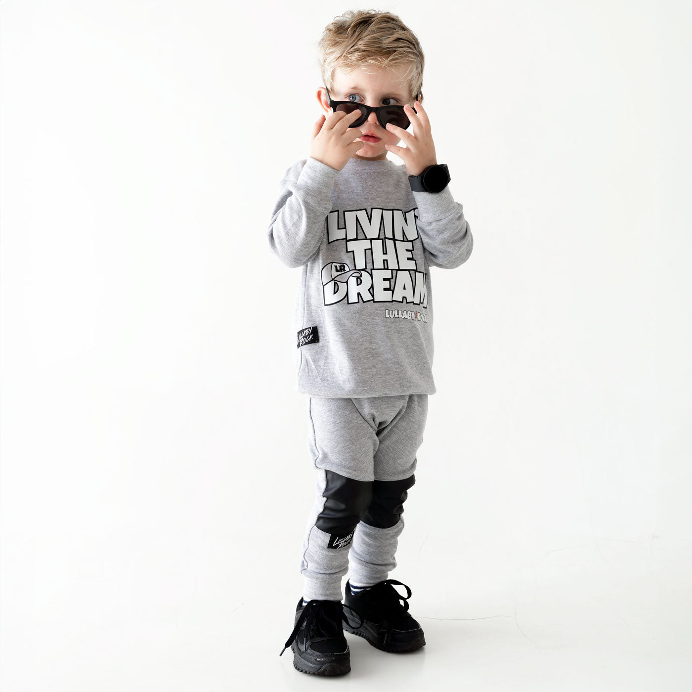 Livin The Dream Top & Biker pants set in Grey