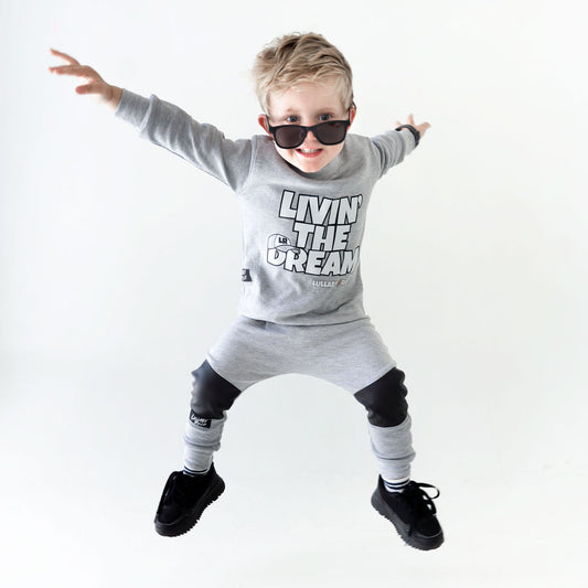 Livin The Dream Top & Biker pants set in Grey