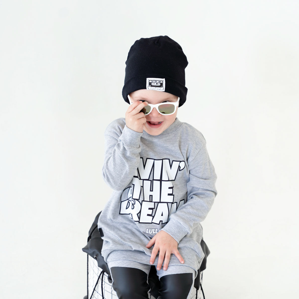 Livin The Dream Top & Biker pants set in Grey