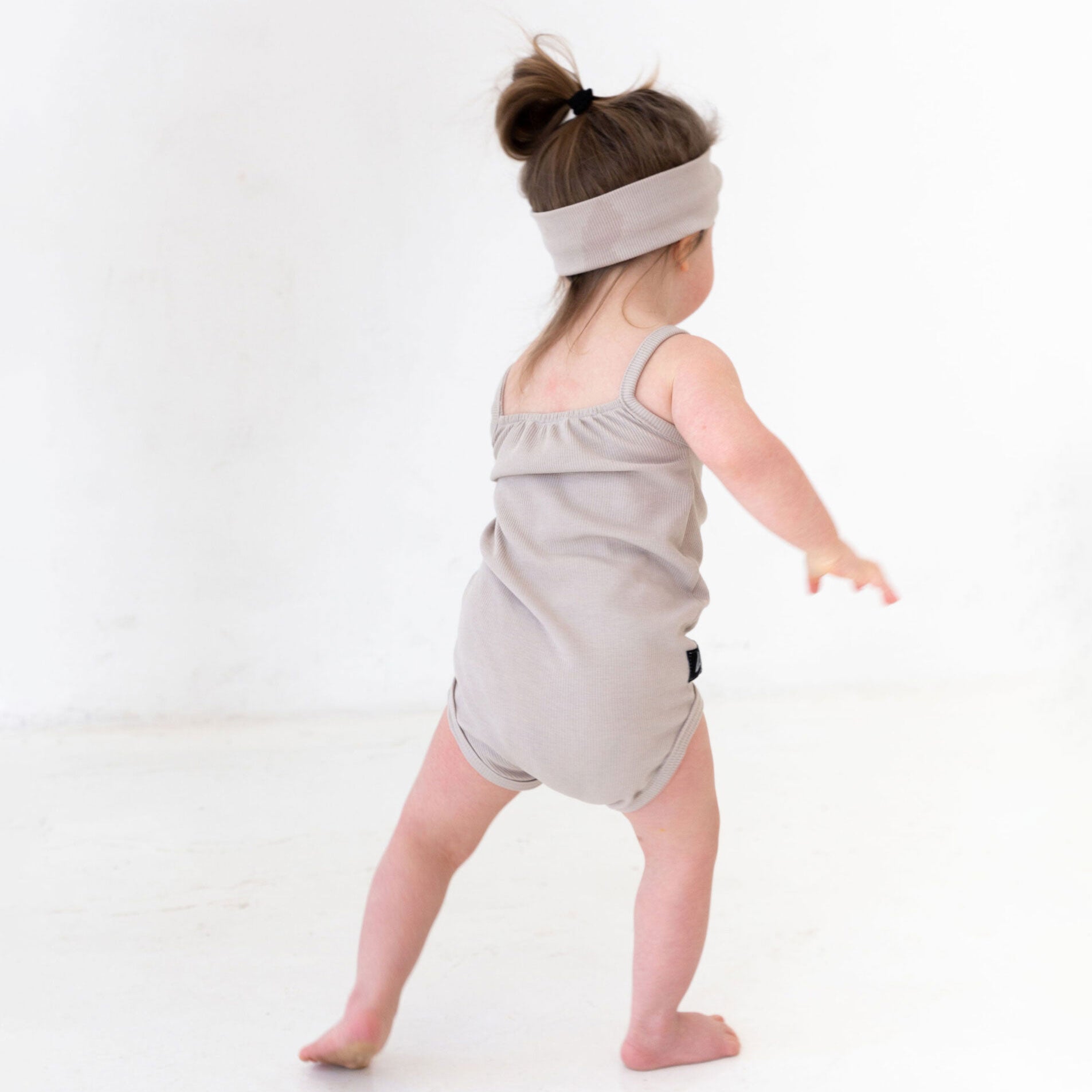 Ballet Romper & Headband Set – Stone Rib