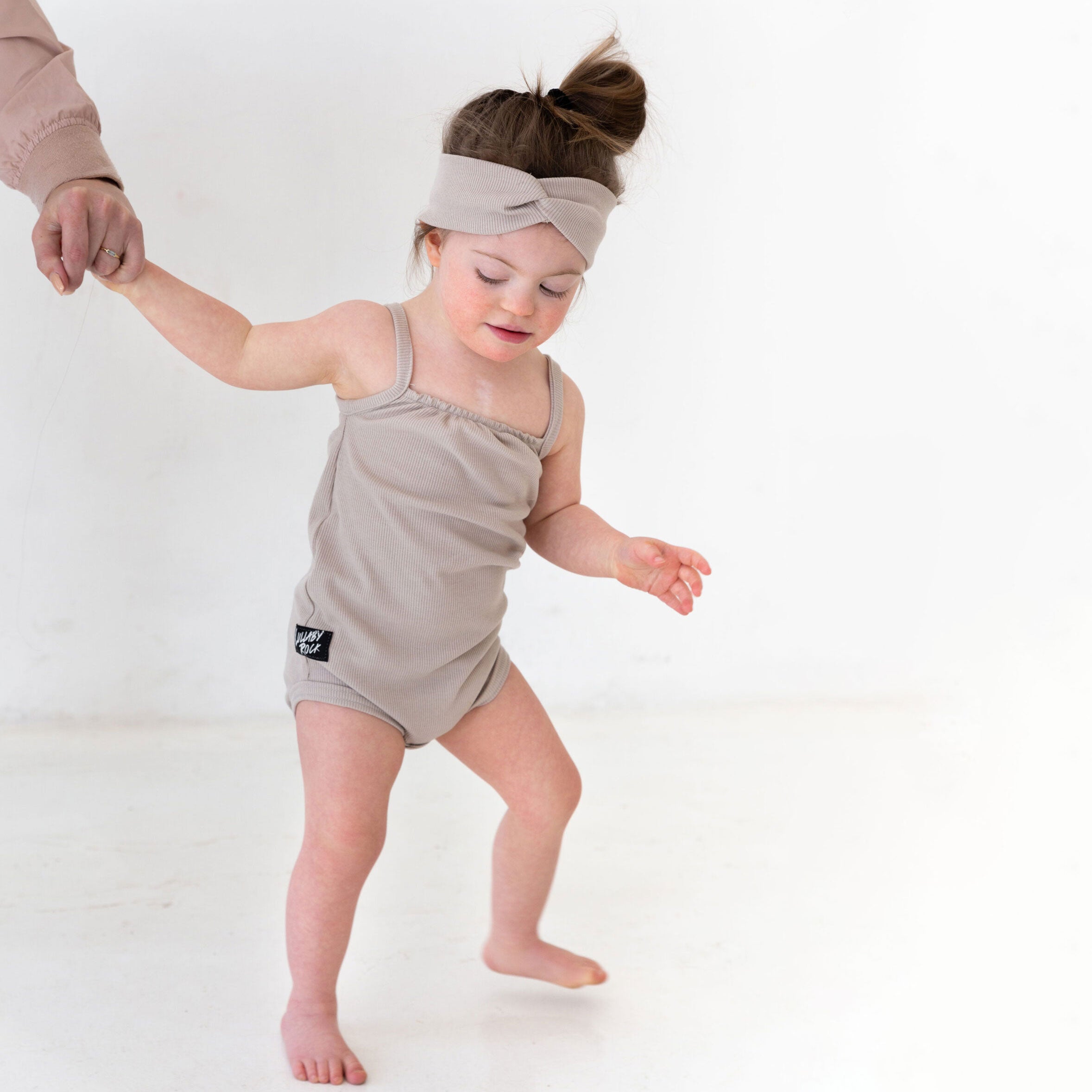 Ballet Romper & Headband Set – Stone Rib