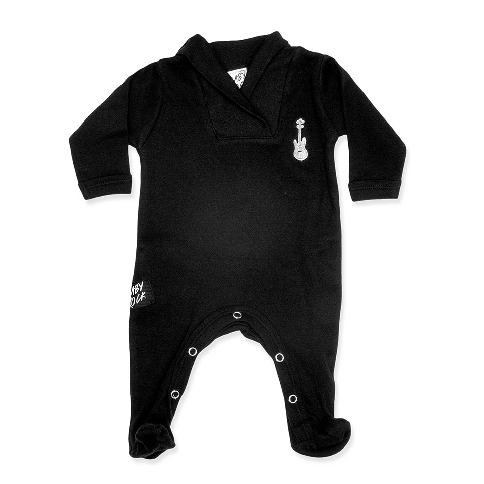 BABY Cross Collar Onesie Gift Set - Black